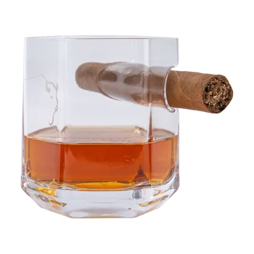 Buffalo Trace Swoosh Etched Cigar Glass
