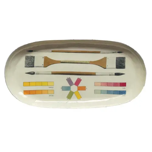 Art of Coloring Enamel Printed Tray